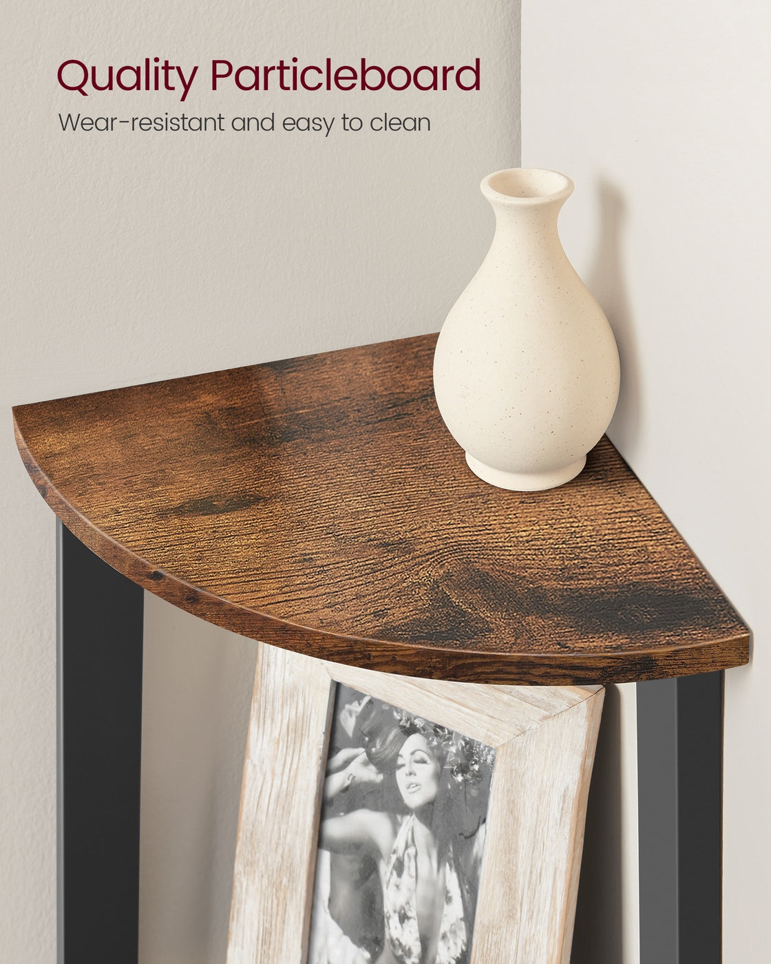 Corner Shelf Stand - 5-Tier - Brown and Black