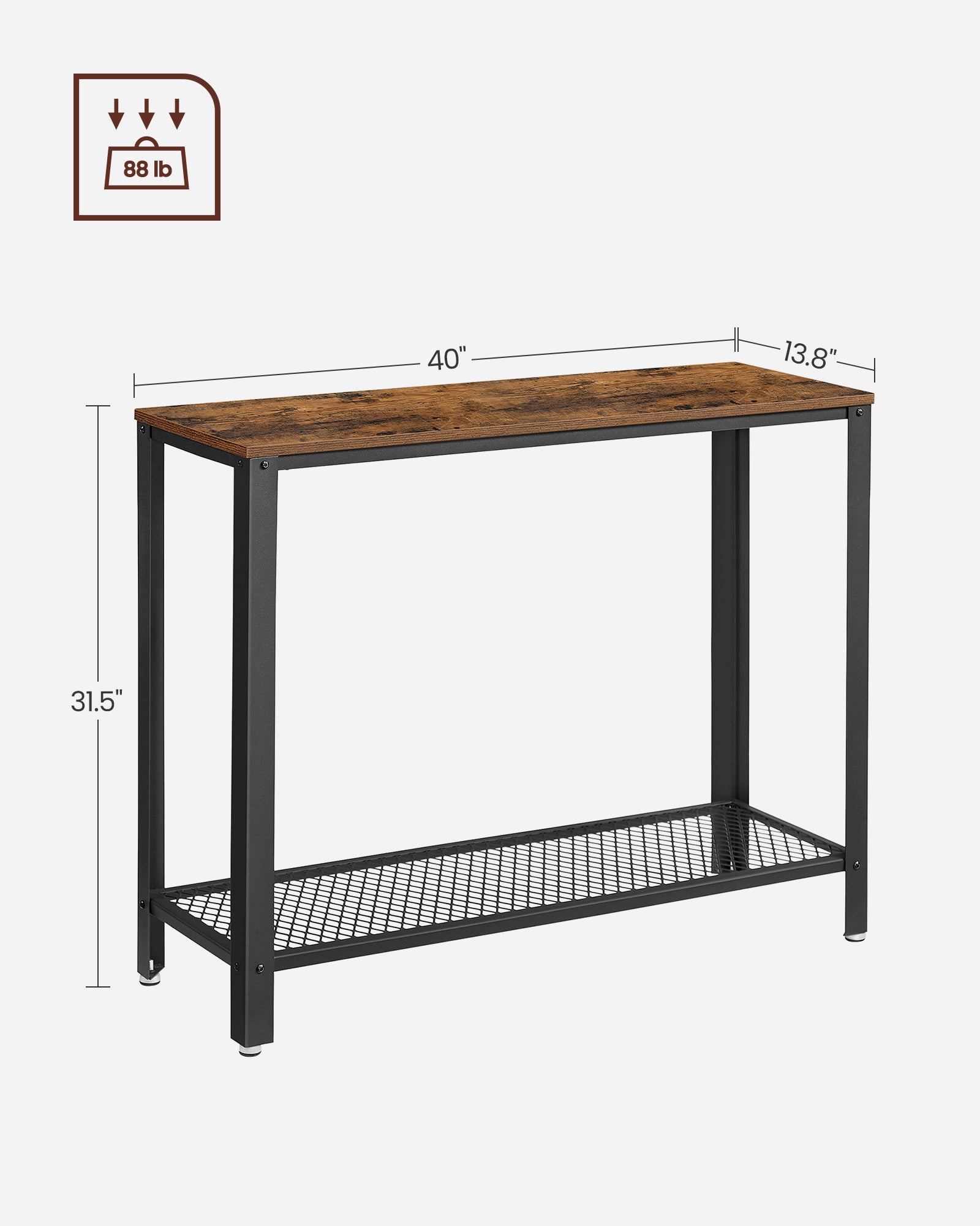 Set of 2 Narrow Sofa Console Tables