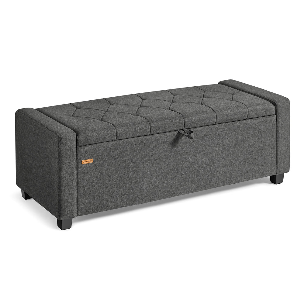 48 Inch Linen Storage Bench - Gray