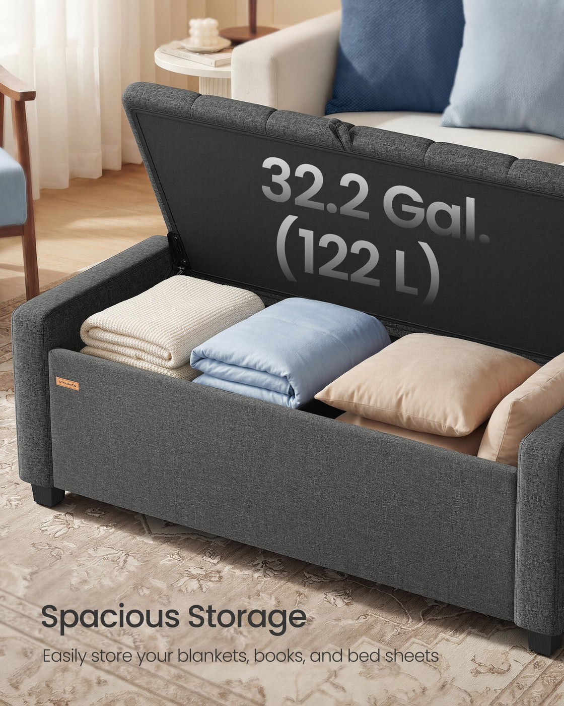 48 Inch Linen Storage Bench