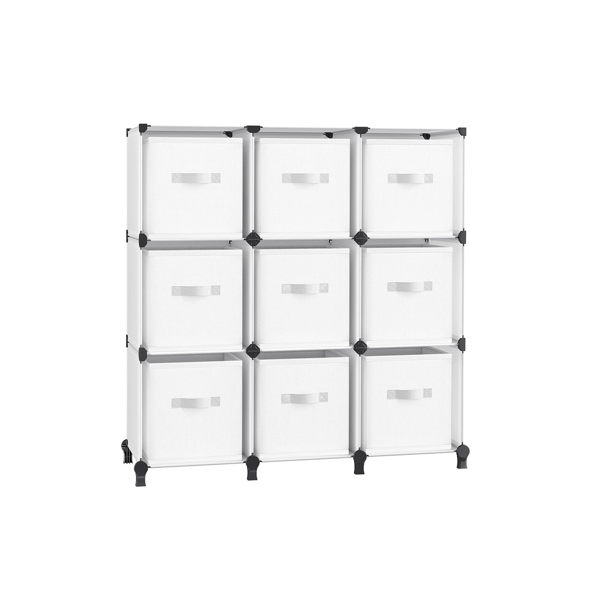 Cube Storage Organizer with Storage Boxes - Set of 6 - Cloud White (ULPC092W01)