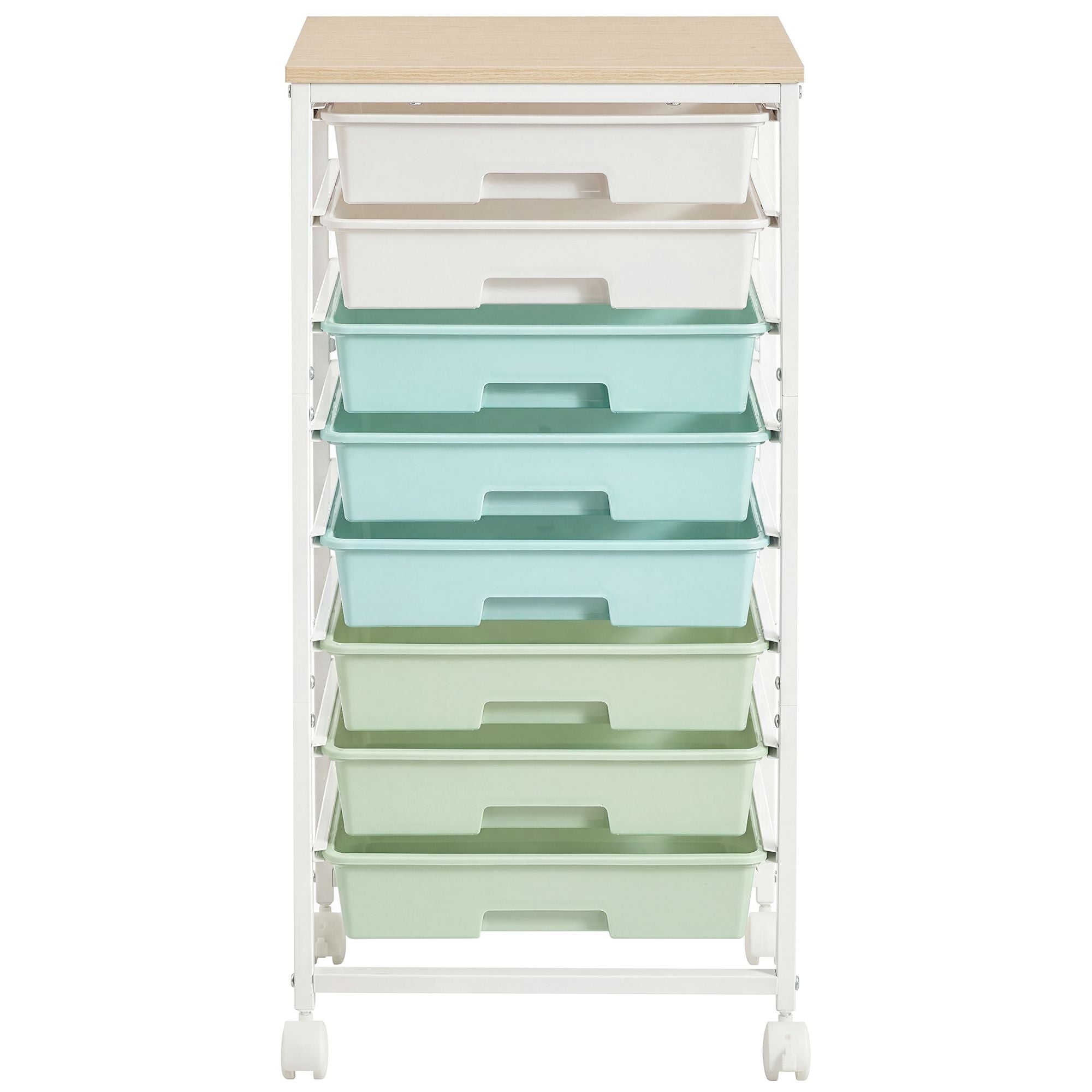 5-Drawer Rolling Storage Cart - Mint - 8-Drawer