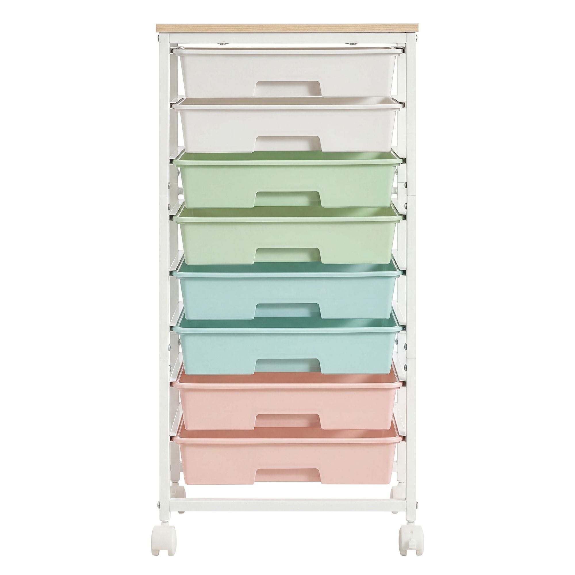 5-Drawer Rolling Storage Cart - Pastel - 8-Drawer