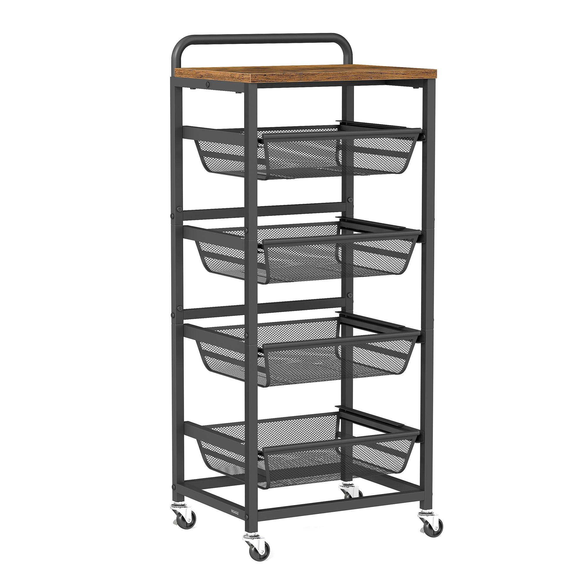 Storage Cart with Pull-Out Baskets