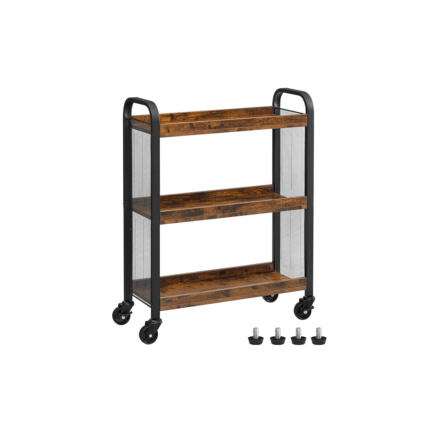 3-Tier Narrow Storage Cart with Wheels