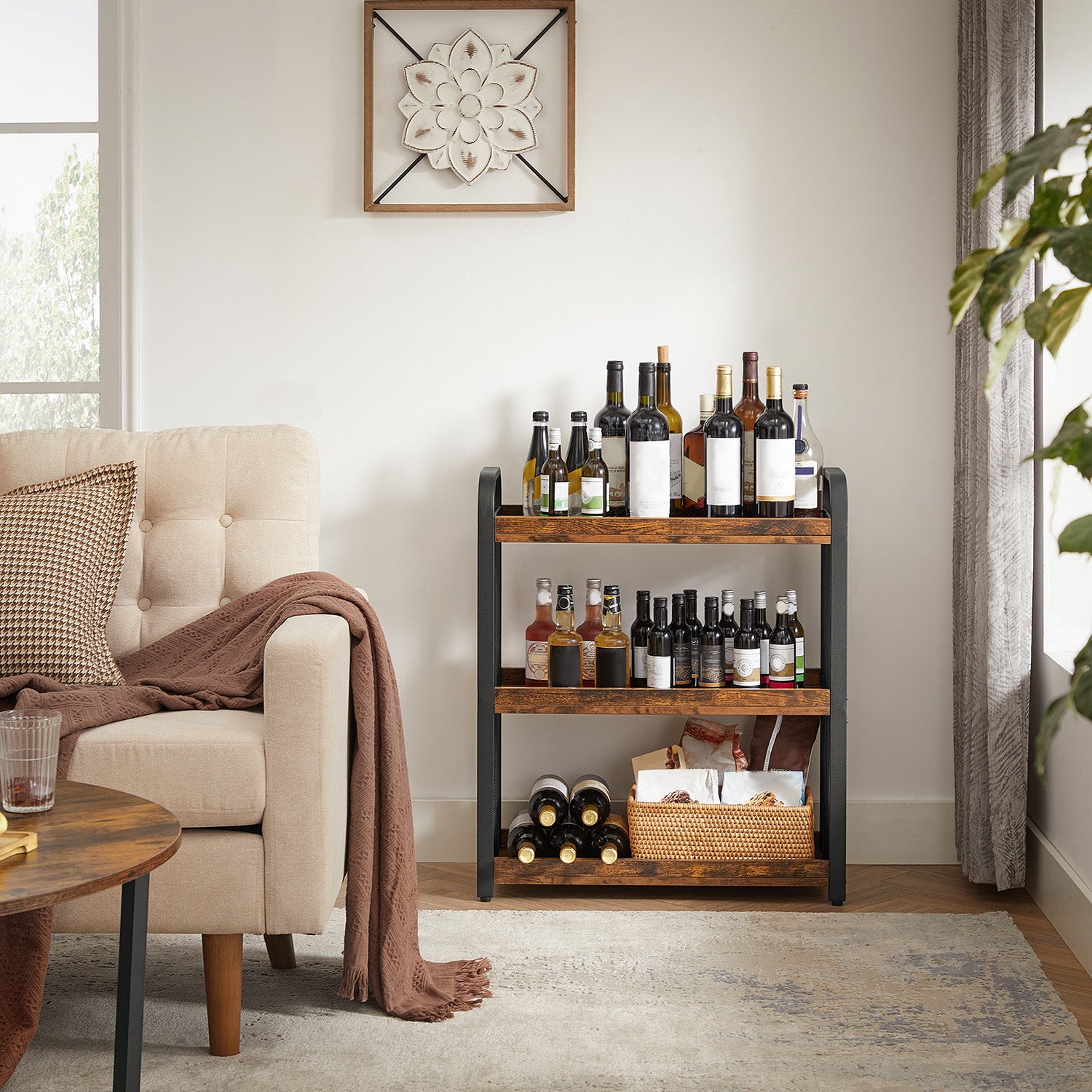 3-Tier Narrow Storage Cart with Wheels