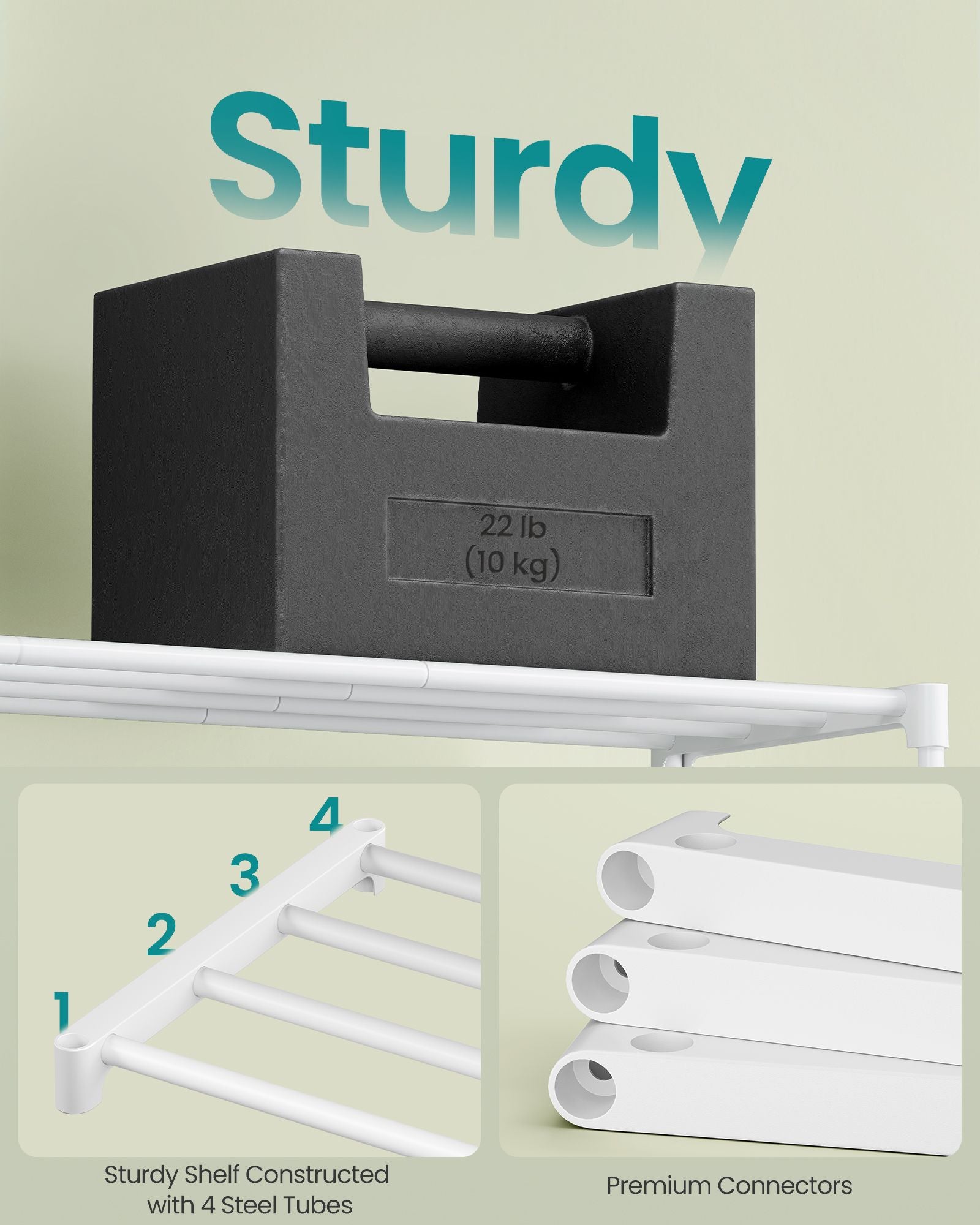 Shoe Rack - 4-Tier Shoe Organizer - Metal Storage Shelf - Upright or Upside Down
