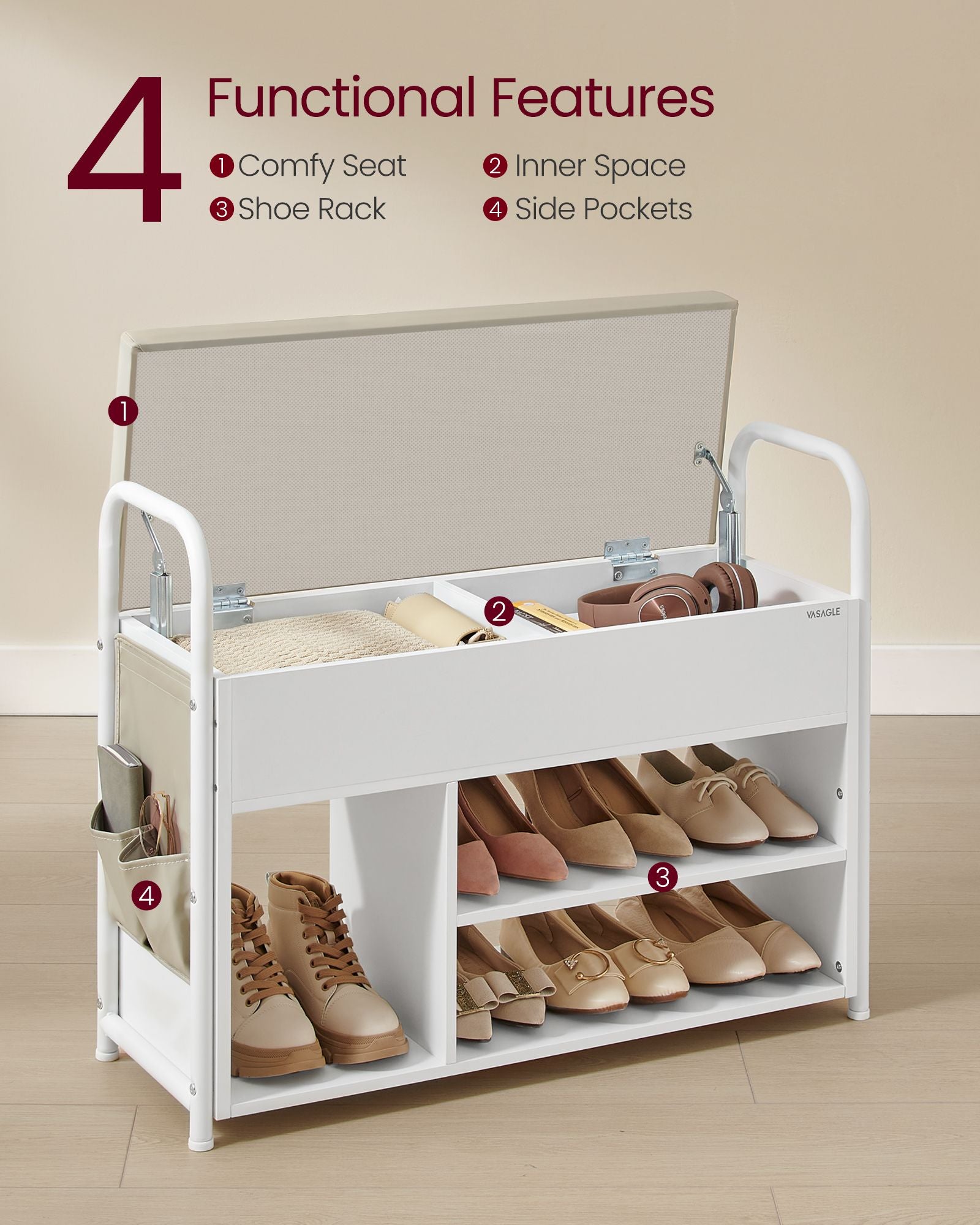 Shoe Bench - Shoe Rack - Entryway Furniture