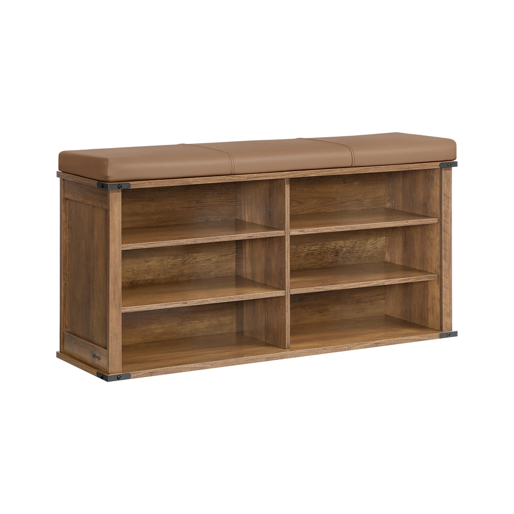 Shoe Storage Bench - Honey Brown