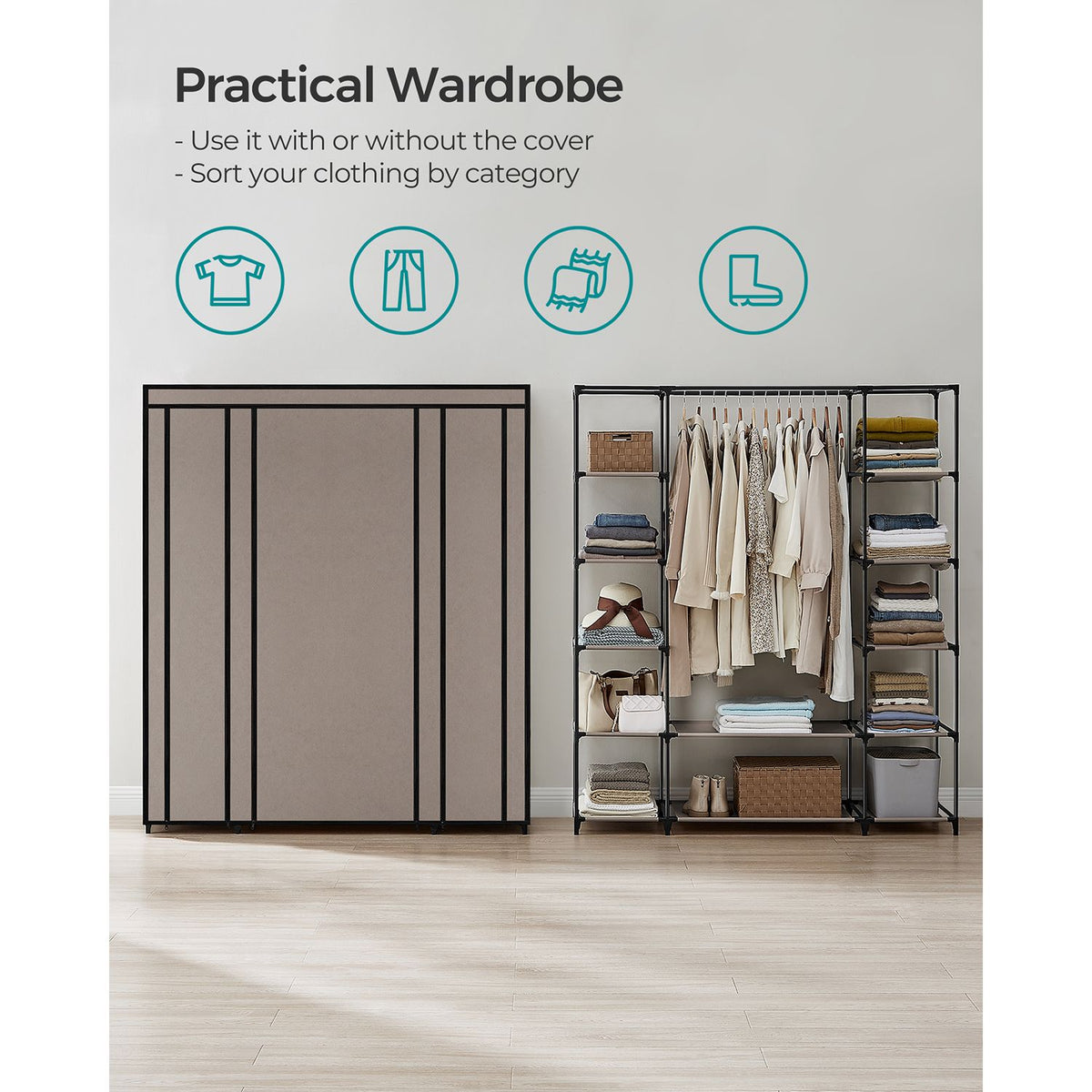 Closet Wardrobe - Non-Woven Fabric Cover