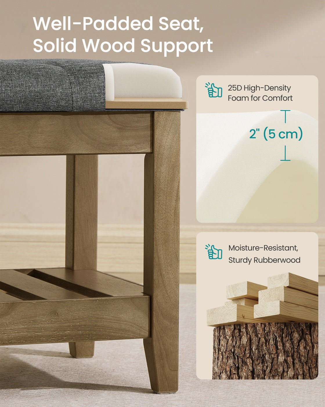 Upholstered Bedroom Bench