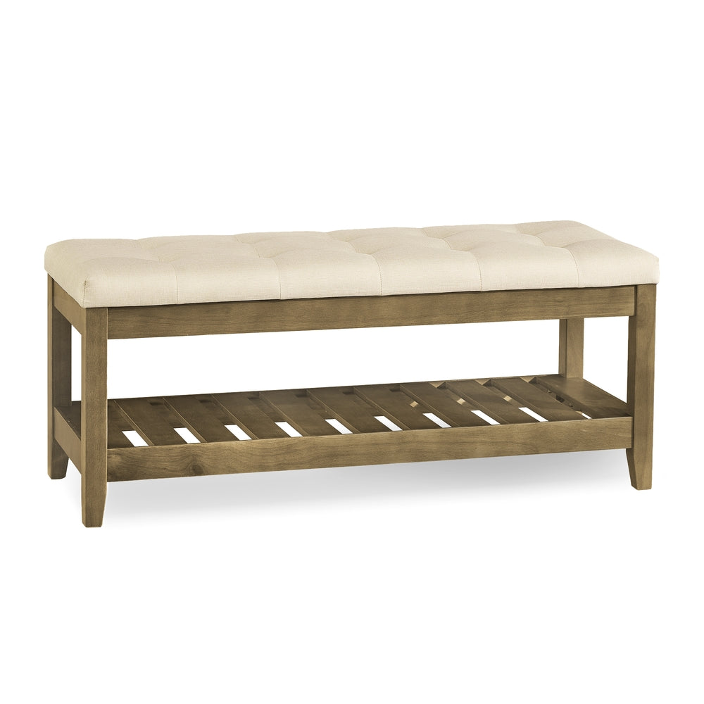 Upholstered Bedroom Bench - Beige