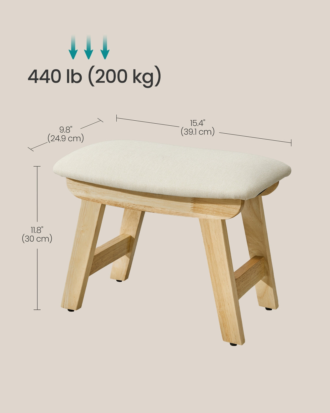 Padded Foot Stool Ottoman