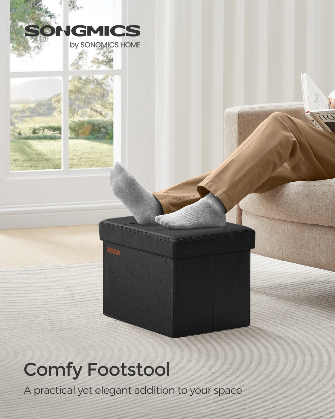 Set Of 2 Folding Storage Ottomans