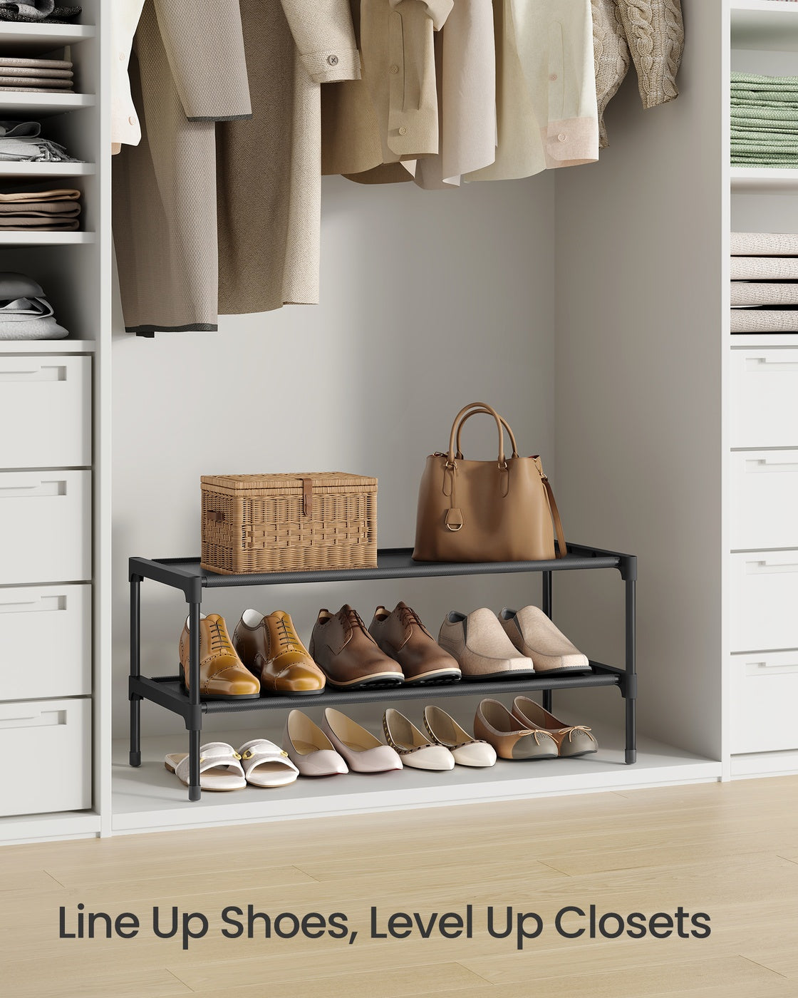 Small 2-Tier Shoe Rack