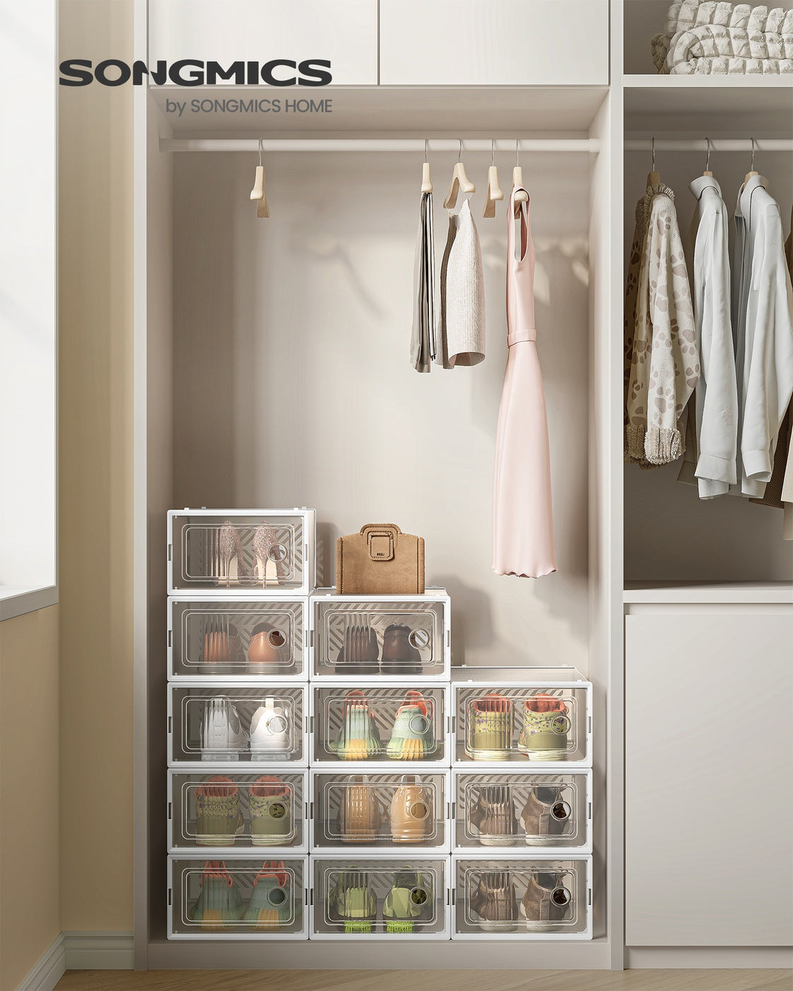 Foldable Clear Shoe Storage Boxes