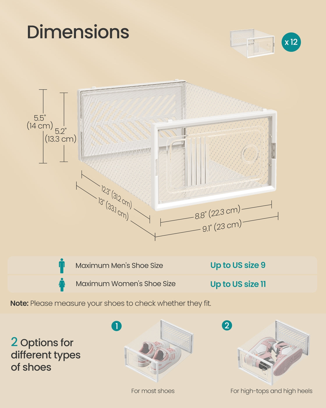 Foldable Clear Shoe Storage Boxes