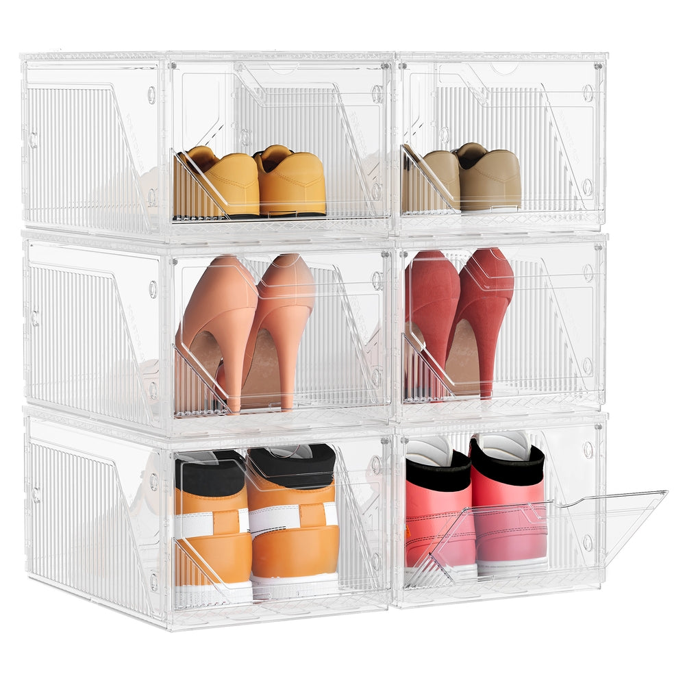 Stackable Plastic Shoe Storage Boxes
