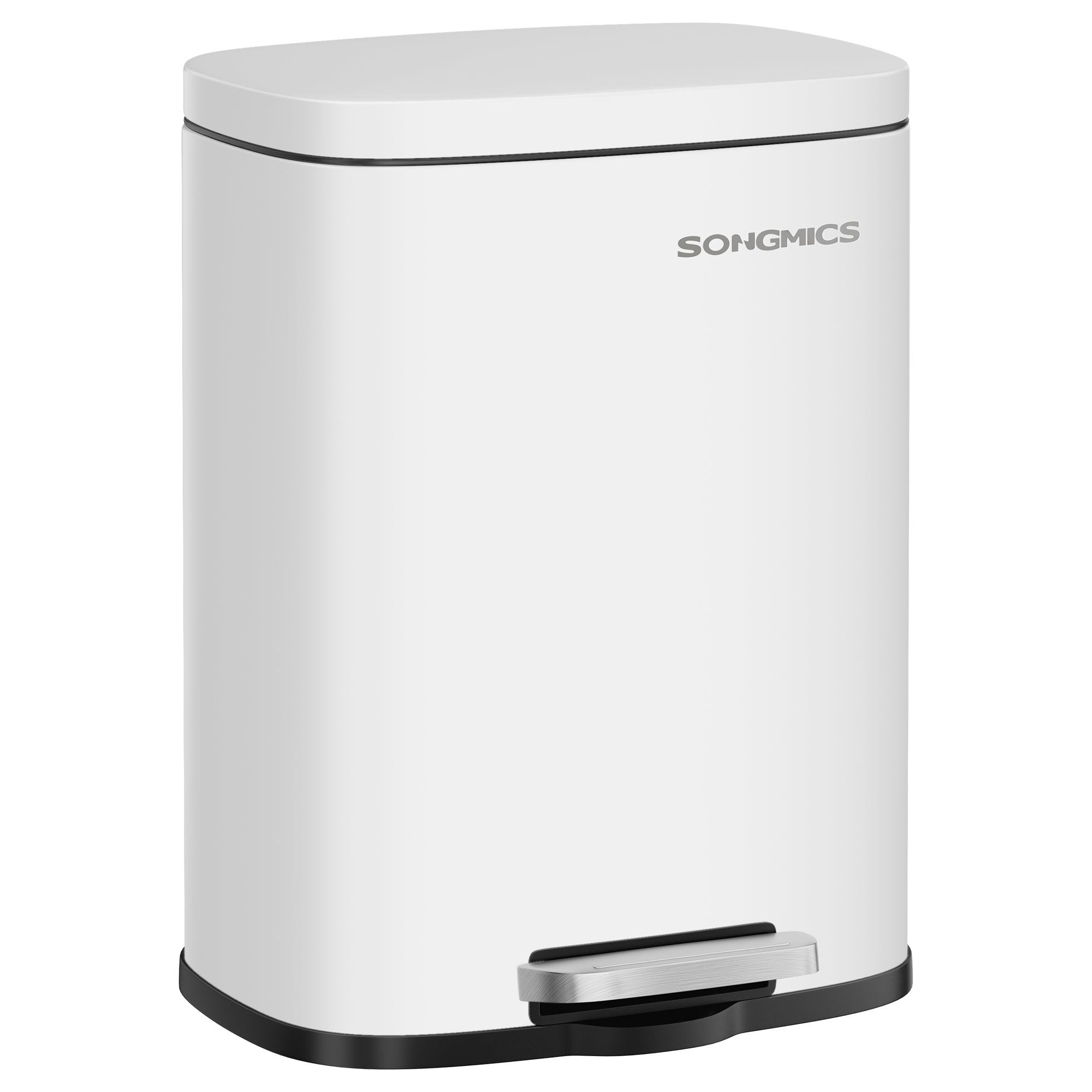 Stainless Steel Trash Can - Matte White