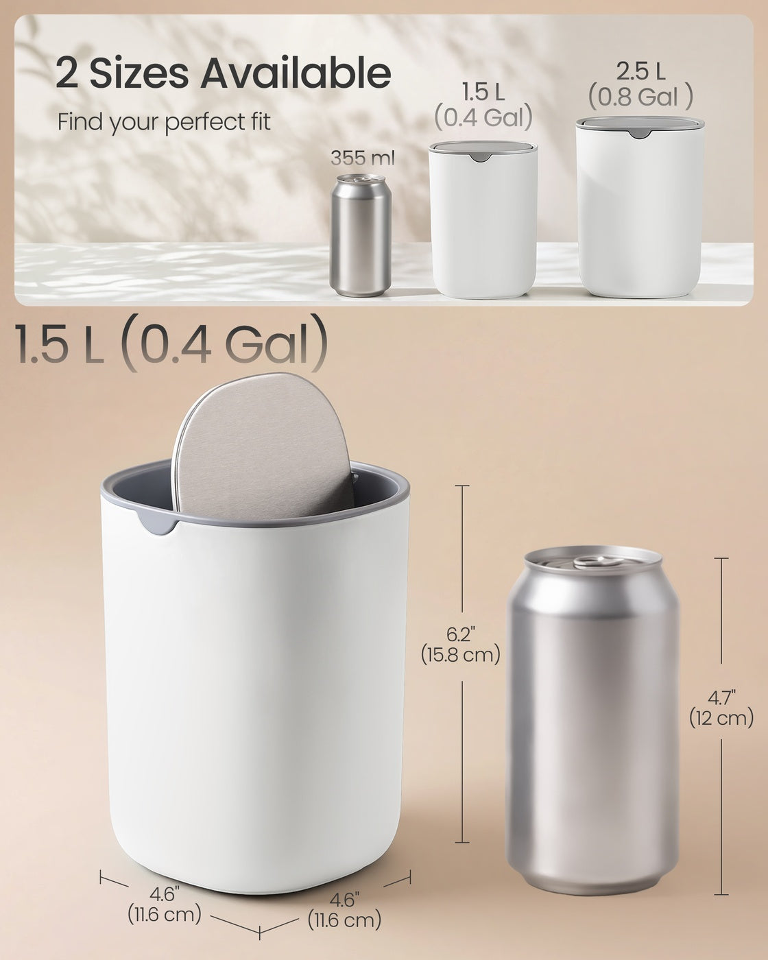 Mini Desk Trash Can with Lid