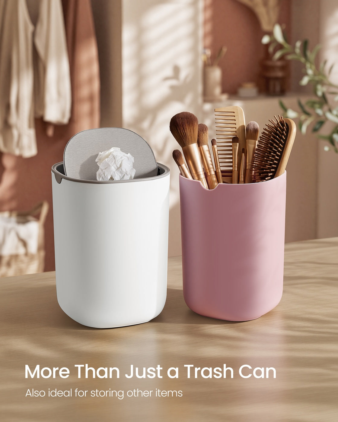 Mini Desk Trash Can with Lid