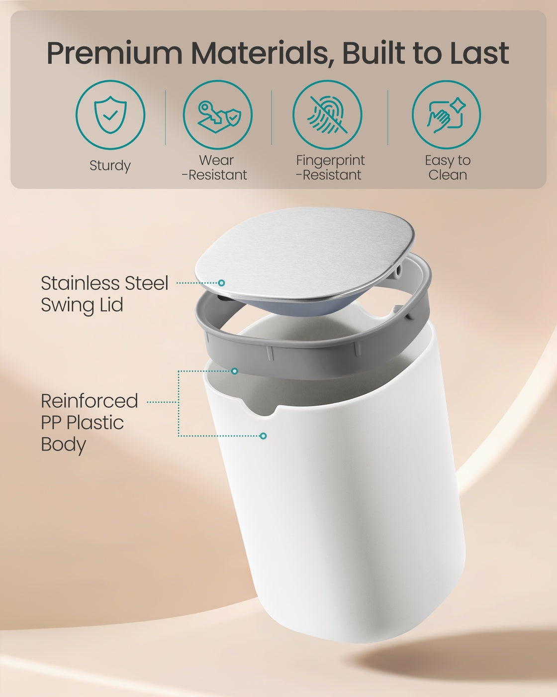 Mini Desk Trash Can with Lid