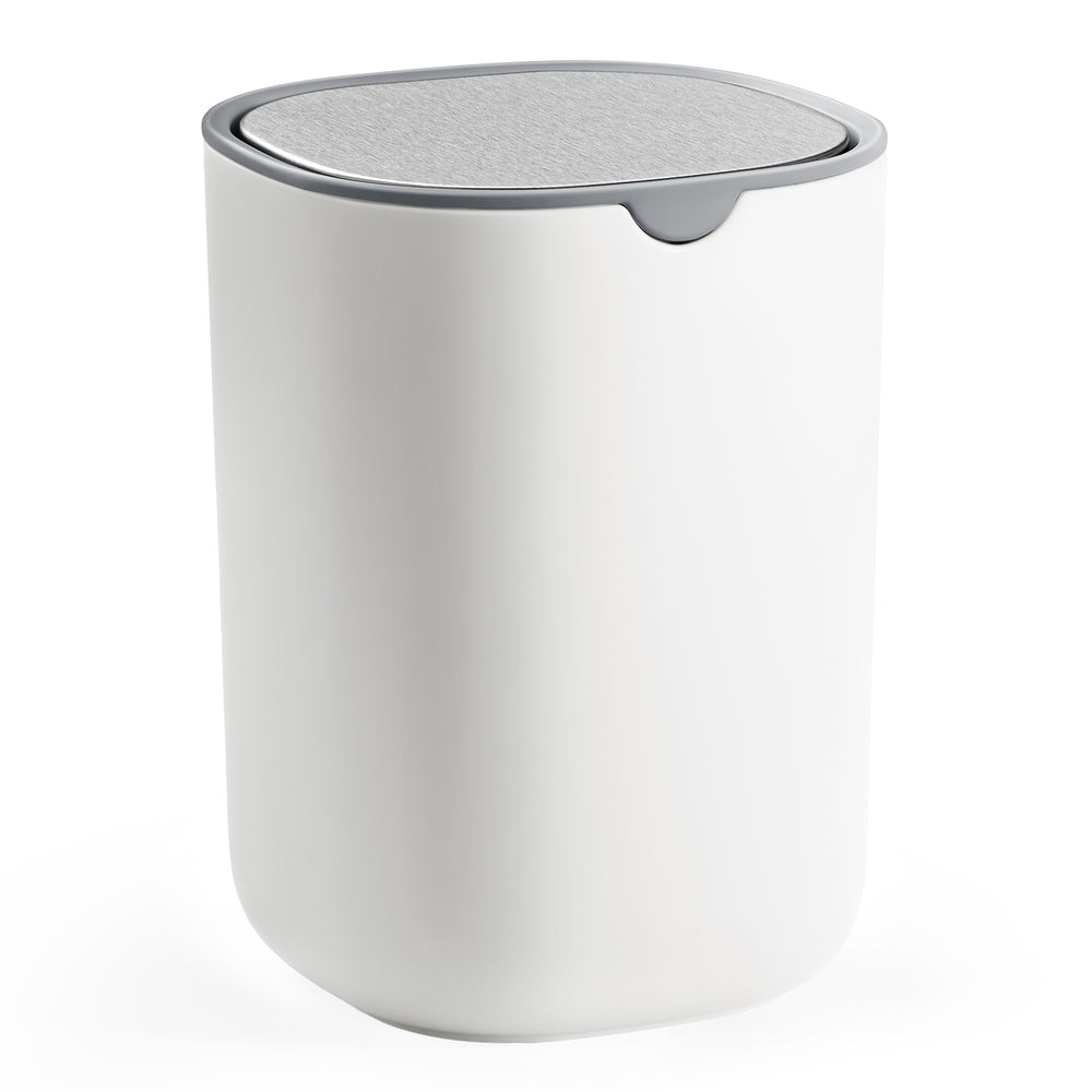 Mini Desk Trash Can with Lid - Cloud White