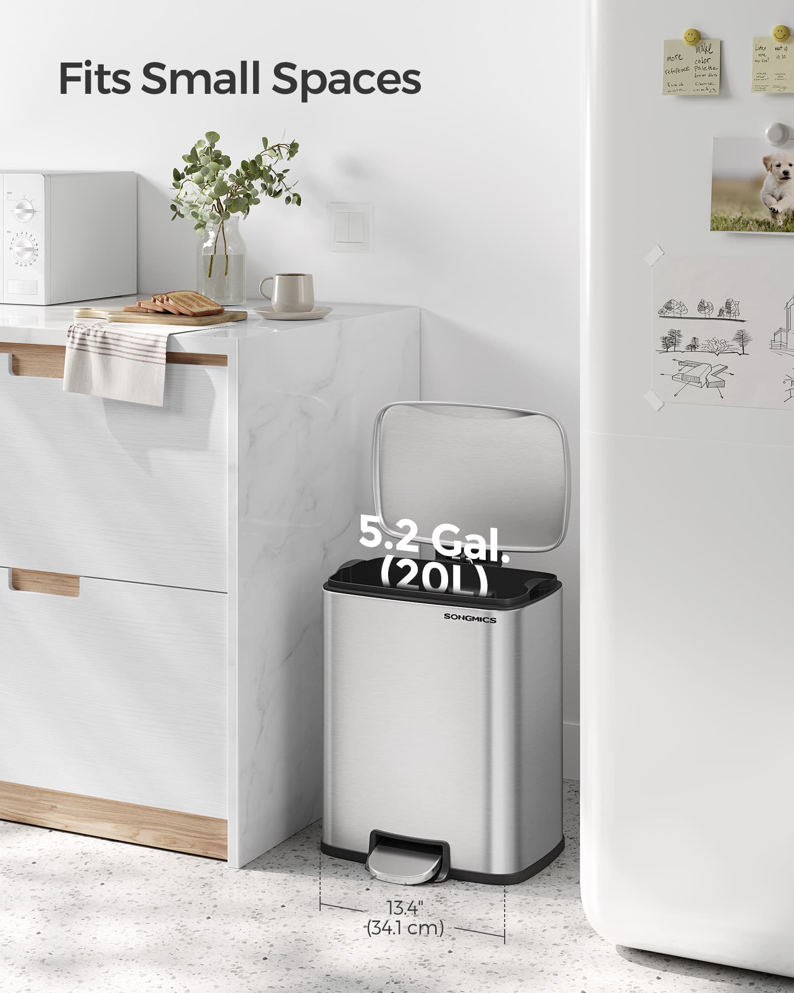 5.2-Gallon Step Trash Can