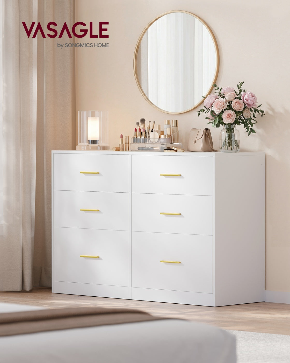 Wide 6-Drawer Dresser