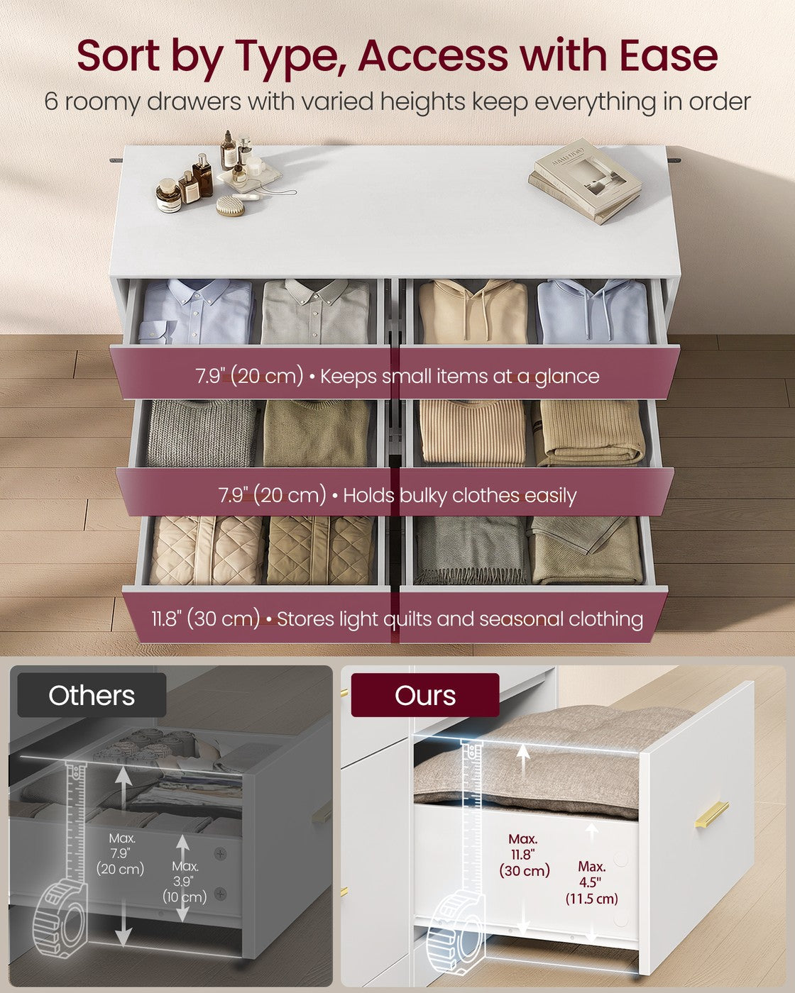 Wide 6-Drawer Dresser