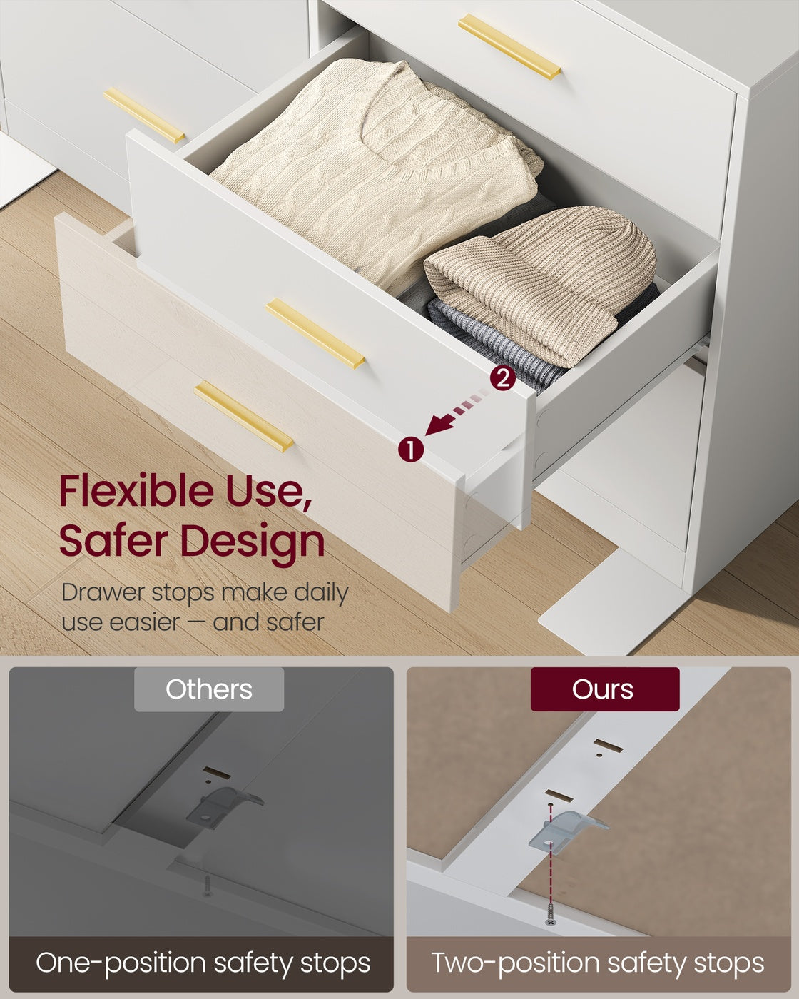 Wide 6-Drawer Dresser