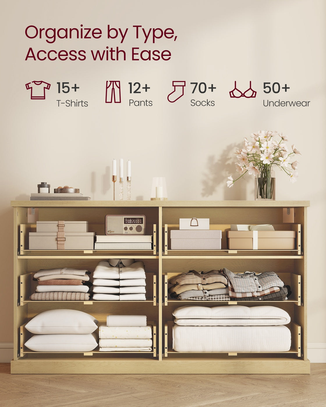 6-Drawer Double Dresser