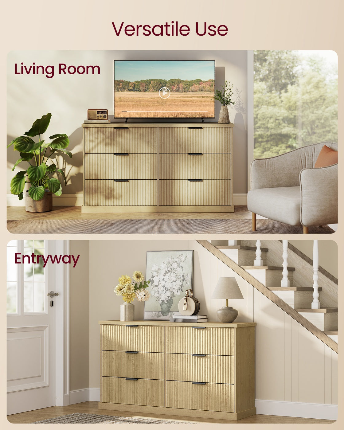 6-Drawer Double Dresser