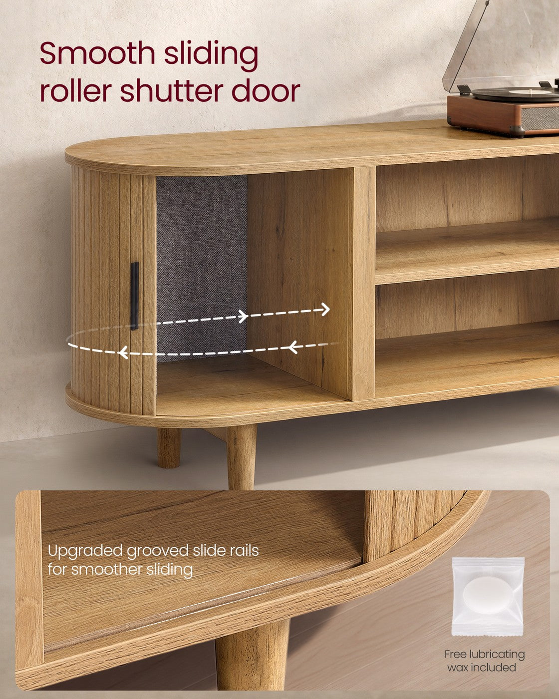 TV Stand for 80-Inch TVs - Sand Brown