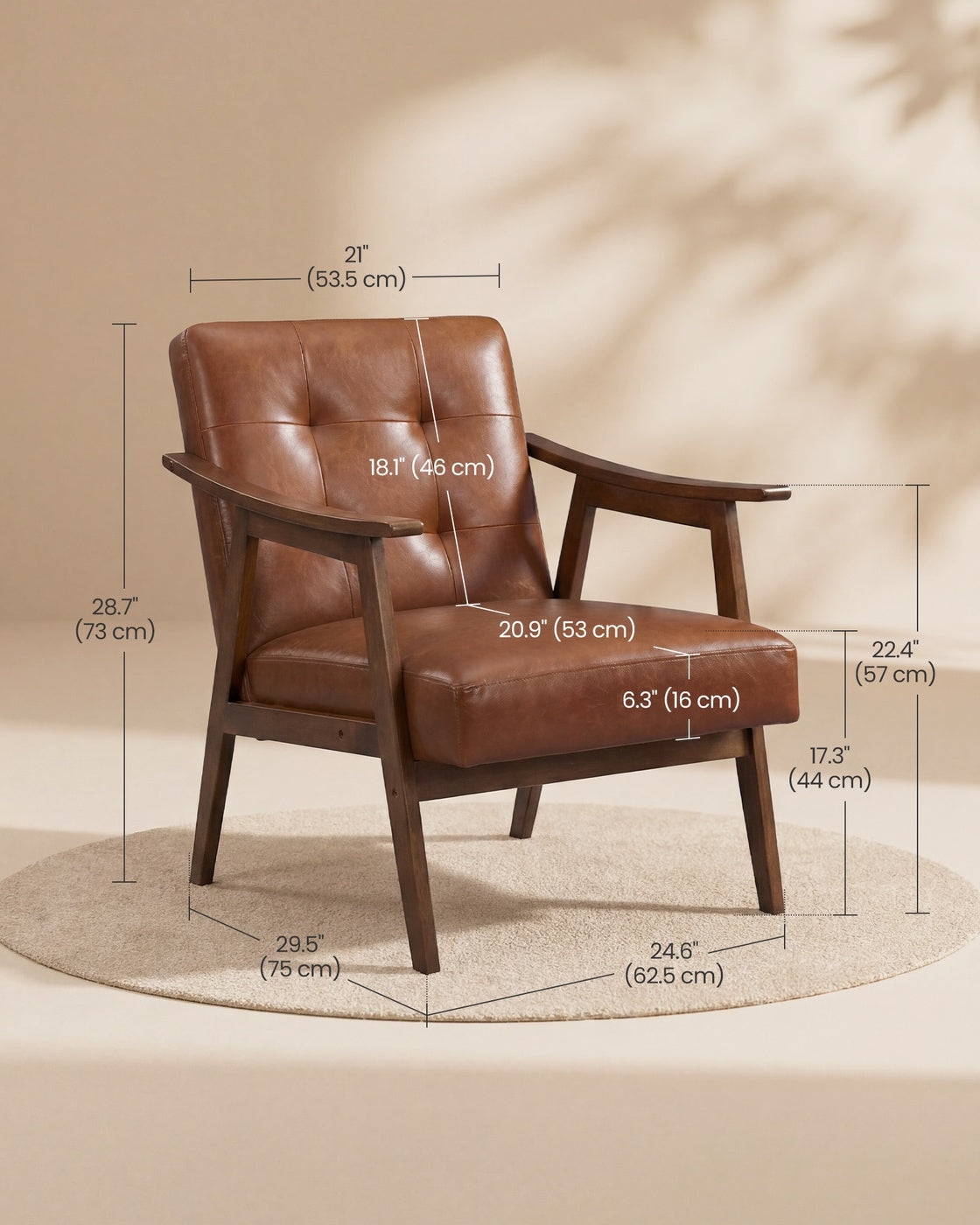 Leather-Look Accent Chair