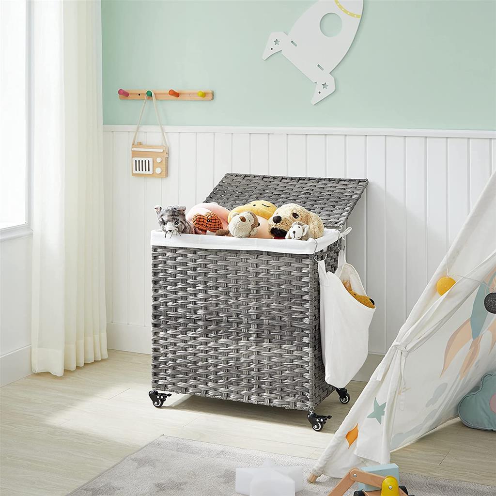 Laundry hamper - rolling laundry basket - with wheels