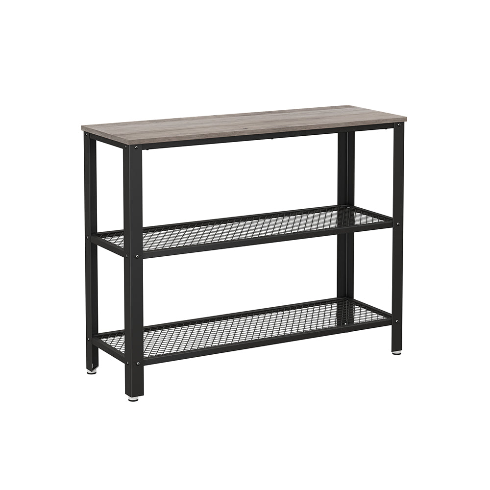3 Tier Entryway Storage Shelf - Greige, Black