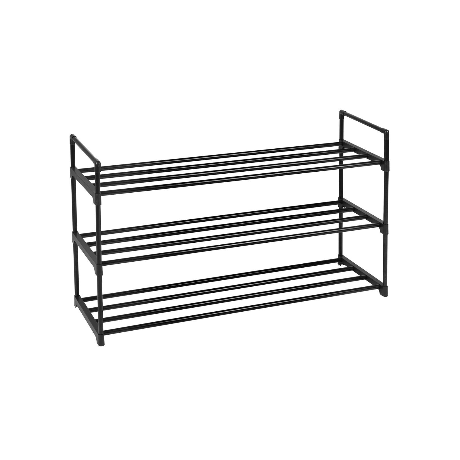 Shoe Rack - 3-Tier Shoe Storage Organizer - Metal Shoe Shelf