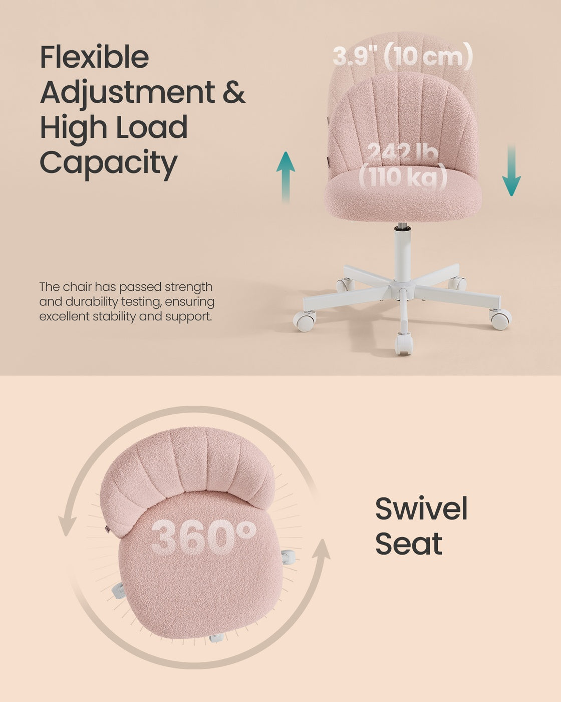 Office Chair - Jelly Pink