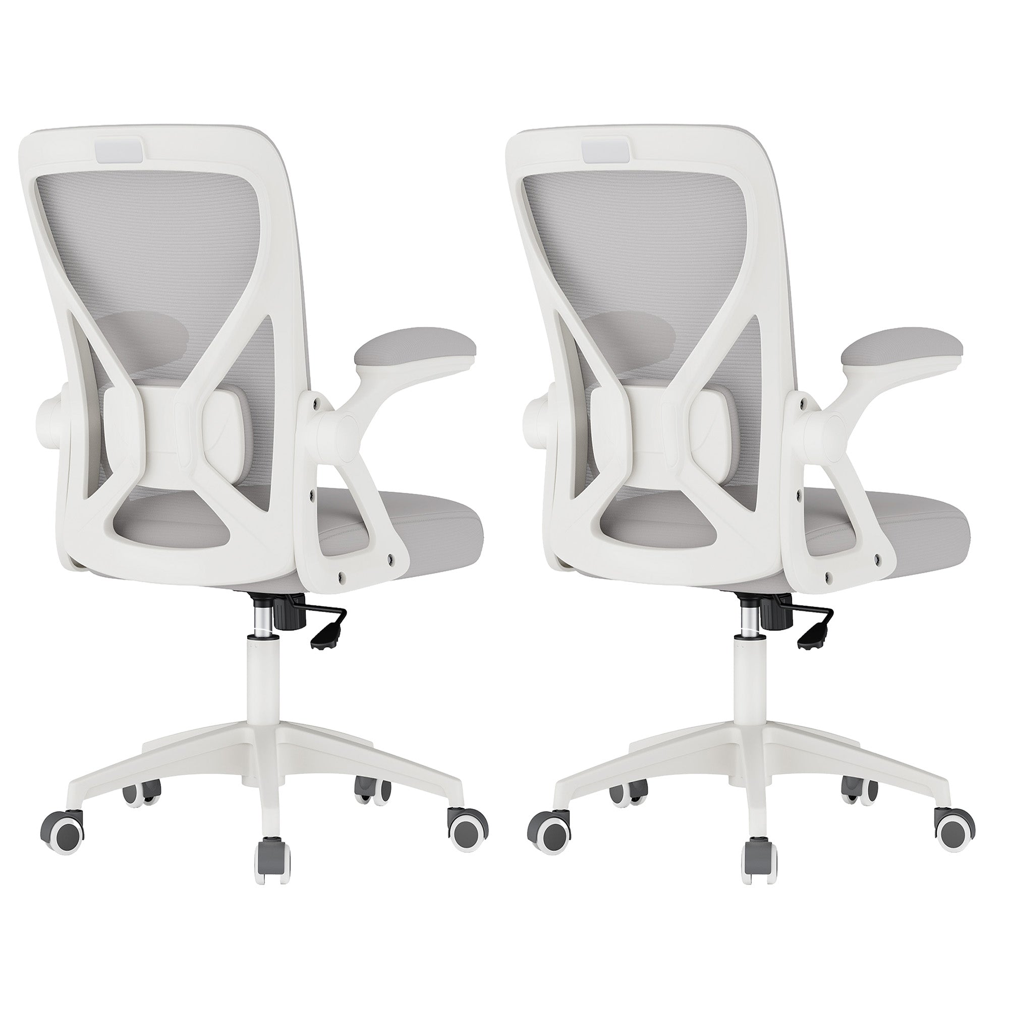 Ergonomic Mesh Office Chairs with Adjustable Lumbar Support - Dove Gray