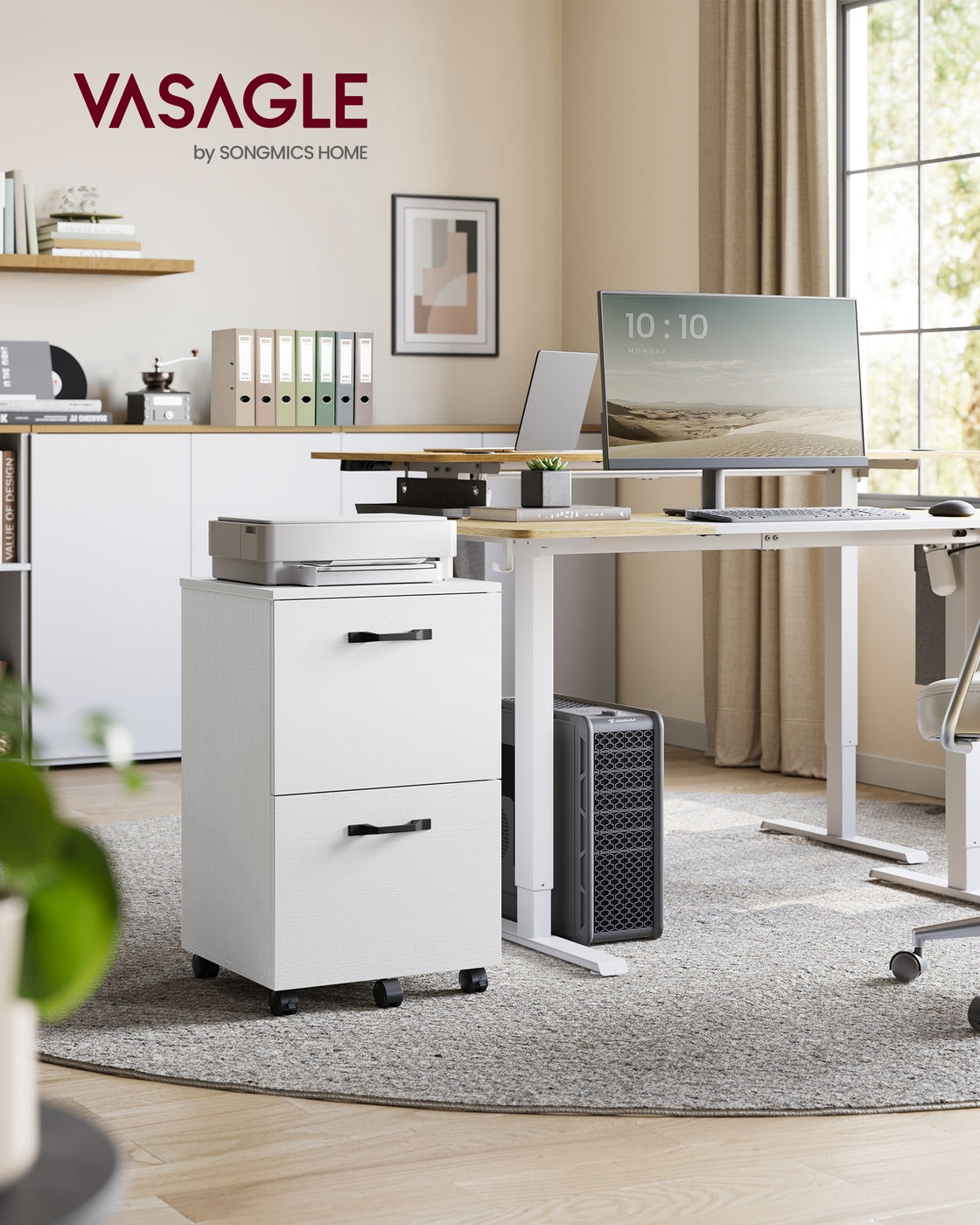 File Cabinet - 2-Drawer - Rolling - Industrial Style