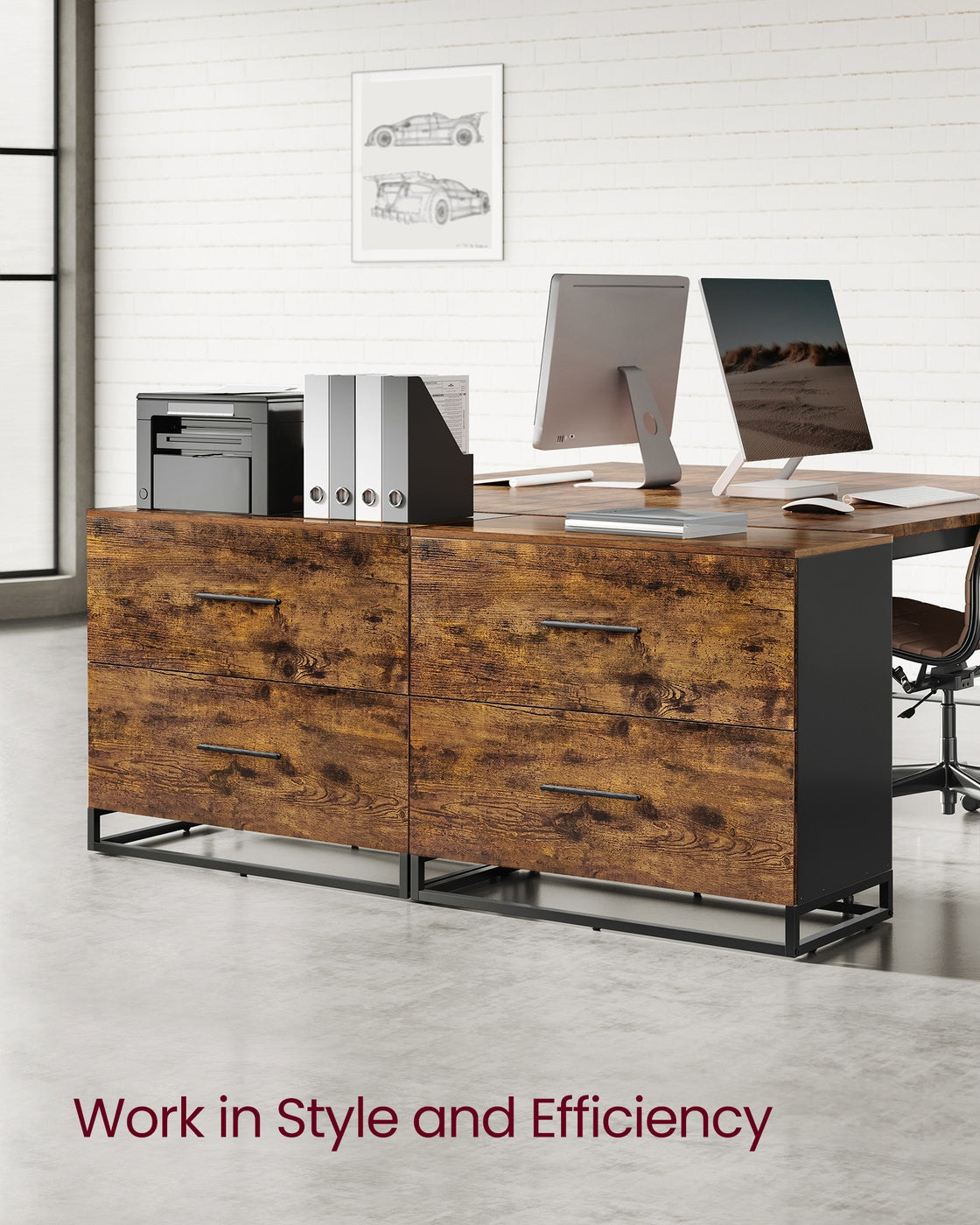 File Cabinet with 2 Drawers