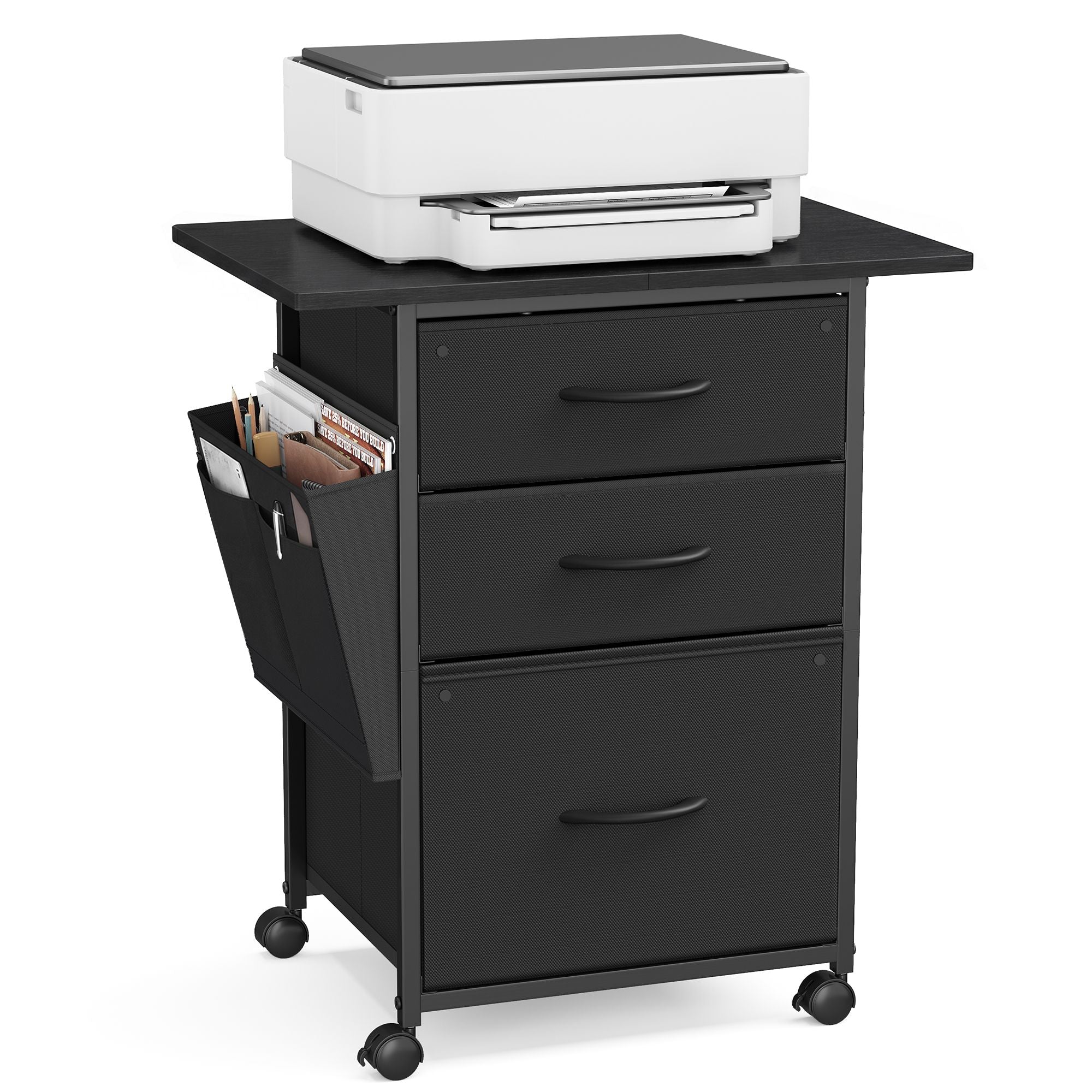 3-Drawer File Cabinet - Ink Black