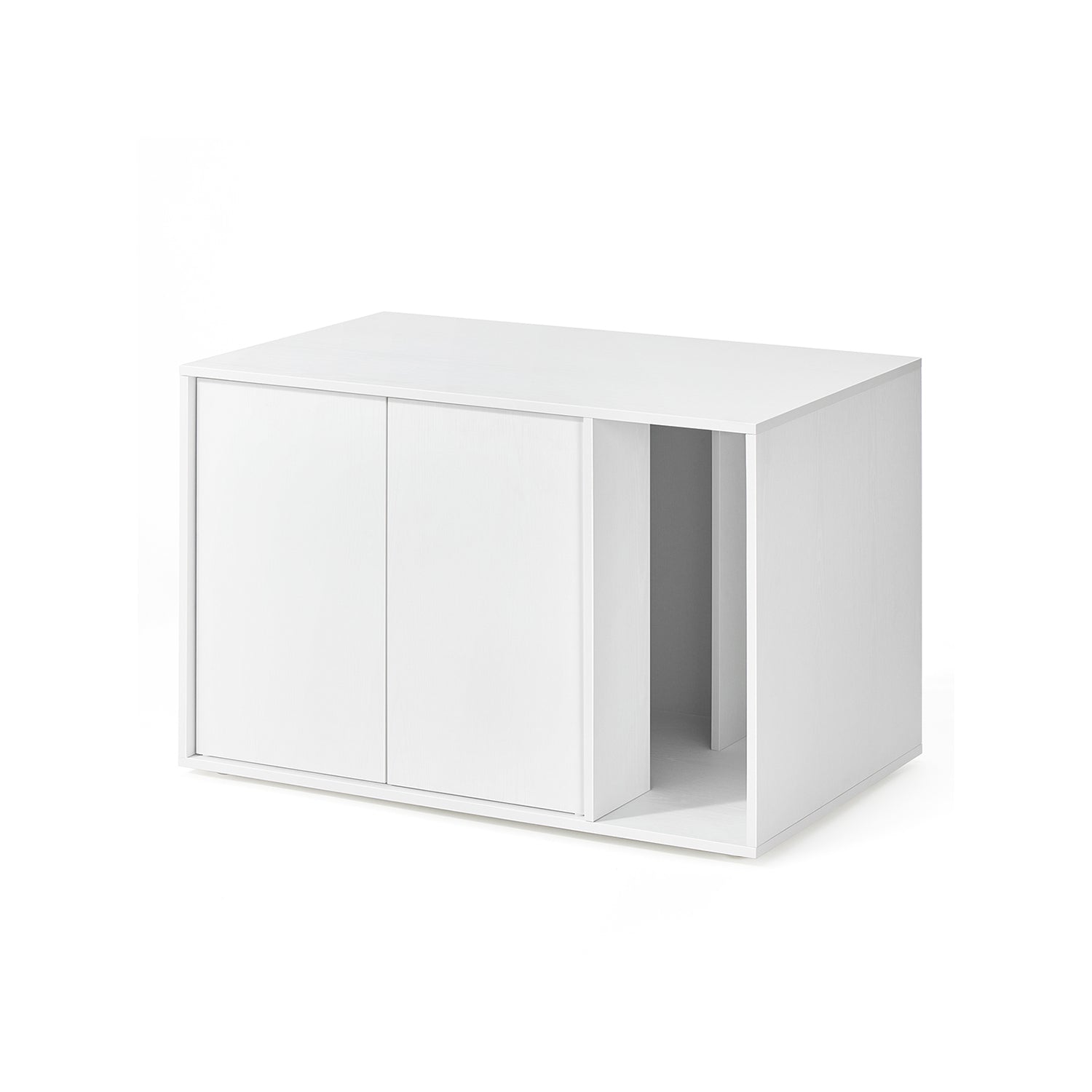 Cat Litter Box Enclosure - Toolless Assembly - For Large Cats - 31 Inch - White