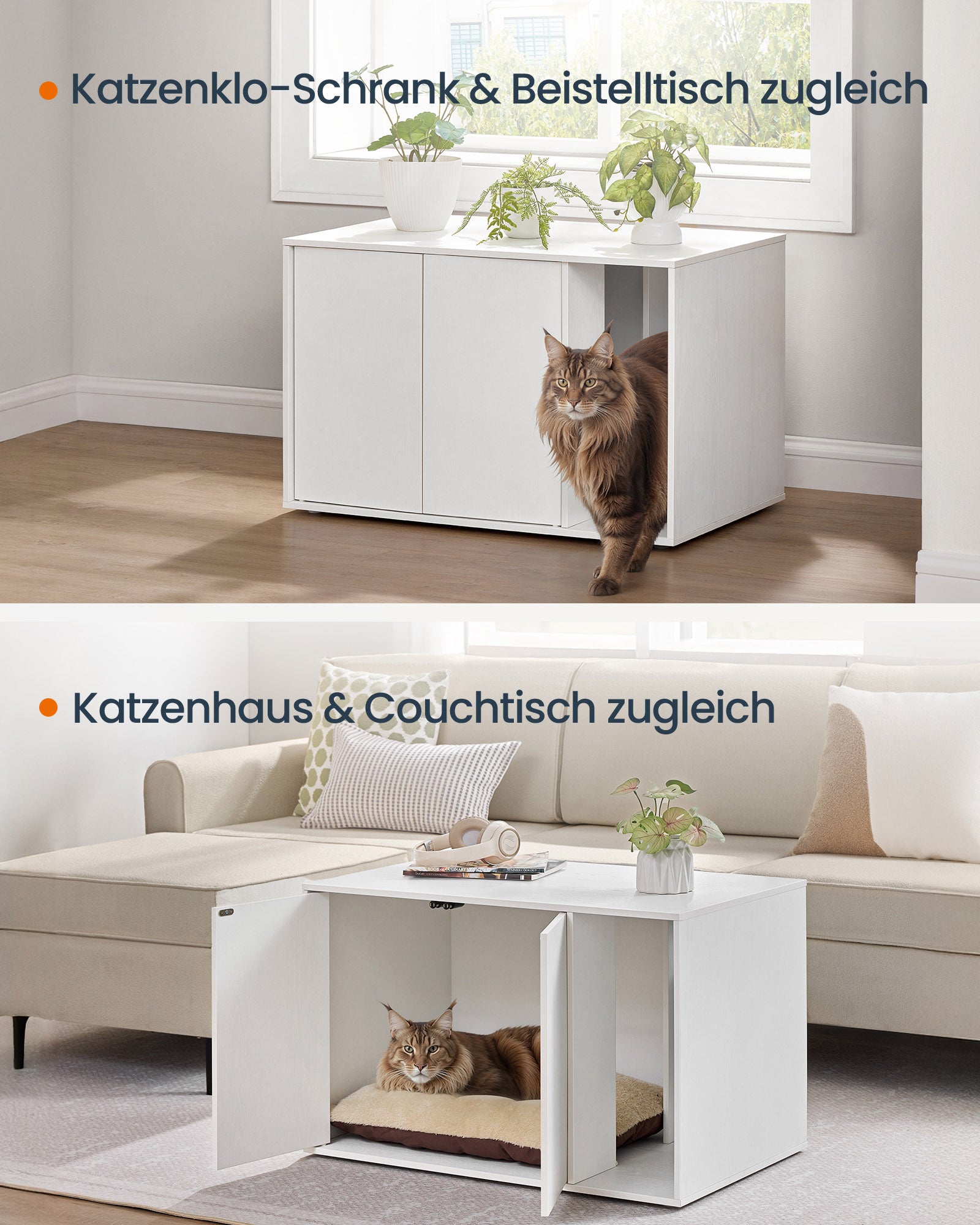 Cat Litter Box Enclosure - Toolless Assembly - For Large Cats - 31 Inch