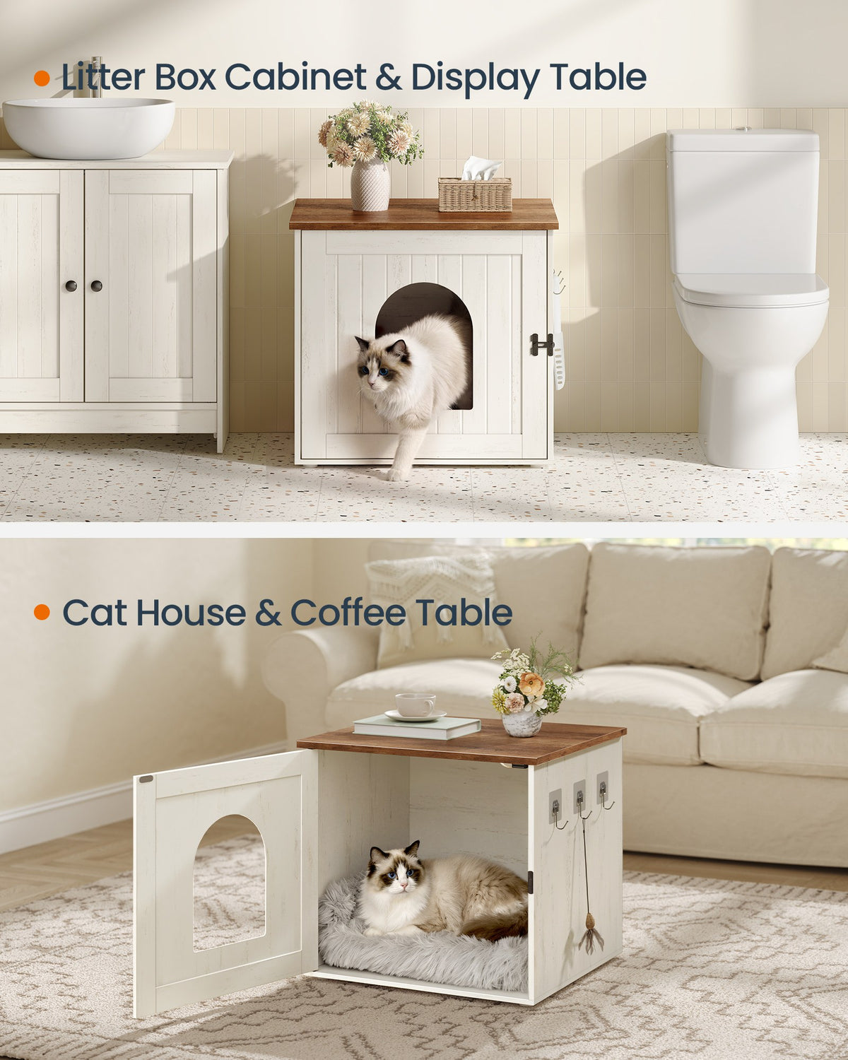 Cat Litter Box Enclosure - Superfast Assembly - 21.7 x 19.7 x 19.7 inches