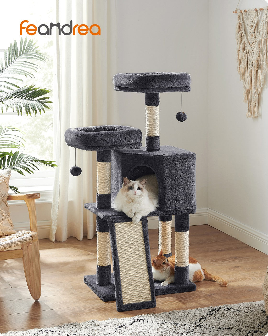 Cat Tree Condo - 45 Inch - Scratching Post - Multi-Level Cat Tower