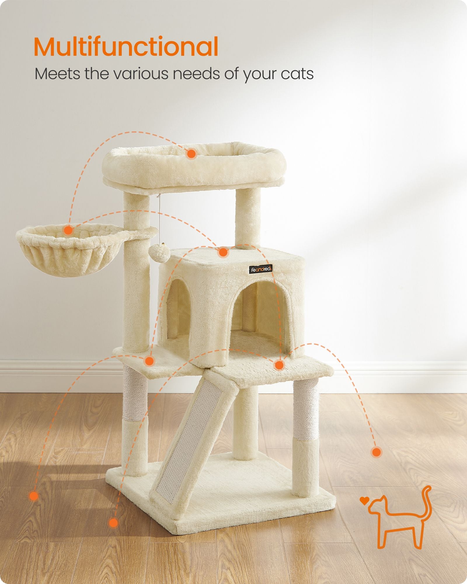 Cat Tree - 37.8-Inch Cat Tower
