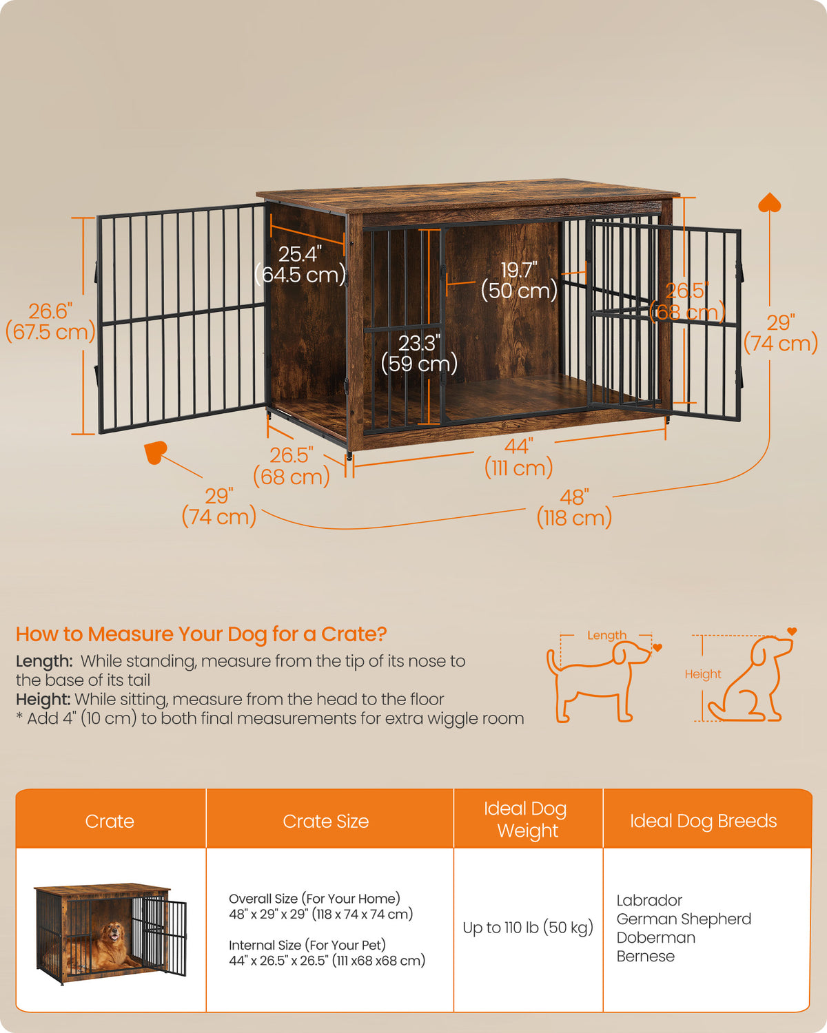 Wooden Dog Crate Furniture