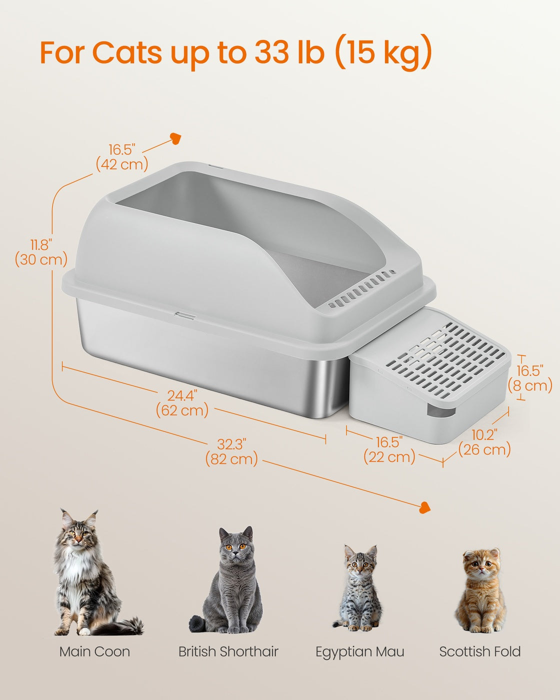 Stainless Steel Cat Litter Box